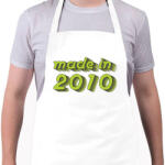 printfashion made-in-2010-green-grey - Kötény - Fehér (4902130)