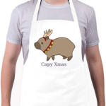printfashion capybara család - rénszarvas - Kötény - Fehér (14888559)