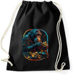 printfashion Csimpánz gyümölcsöt eszik - Sportzsák, Tornazsák - Fekete (12601166)