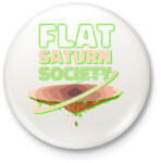 printfashion Lapos szaturnusz - Flat Saturn - Kitűző, hűtőmágnes - Fehér (4371626)