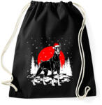 printfashion Dobermann karácsony - Sportzsák, Tornazsák - Fekete (456139)