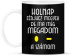 printfashion Holnap férjhez megyek - Bögre - Fekete (10487249)