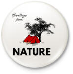 printfashion ÜDV A TERMÉSZETBEN - Kitűző, hűtőmágnes - Fehér (3080714)