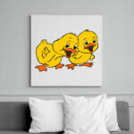 printfashion Húsvéti kiskacsák - Vászonkép - Fehér (13173741)