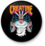 printfashion Kreatin - Kitűző, hűtőmágnes - Fekete (14560682)