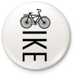 printfashion Bike - Biciklis - Kitűző, hűtőmágnes - Fehér (7431924)