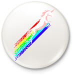 printfashion Pixel unicorn - Kitűző, hűtőmágnes - Fehér (3074783)