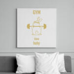 printfashion gym time baby - Vászonkép - Fehér (10596127)