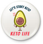printfashion keto life - Kitűző, hűtőmágnes - Fehér (10766667)