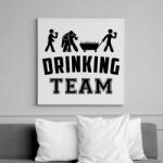printfashion Legénybúcsú drinking team - Vászonkép - Fehér (7539041)