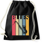 printfashion Blues music - Sportzsák, Tornazsák - Fekete (7657600)