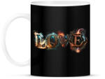 printfashion LOVE - Magic fonts - Varázslatos betűkkel írt szerelmes felirat - Bögre - Fekete (11847622)