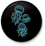 printfashion Medúza - Kitűző, hűtőmágnes - Fekete (3474452)