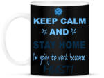 printfashion KEEP CALM AND STAY HOME - Bögre - Fekete (2476926)