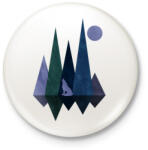 printfashion Farkas ás hegyek 6 - Kitűző, hűtőmágnes - Fehér (5234228)