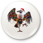 printfashion Táncoló karácsonyi party keselyű - Kitűző, hűtőmágnes - Fehér (15262642)