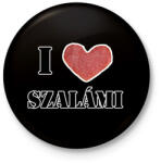 printfashion I love szalámi - Kitűző, hűtőmágnes - Fekete (8696740)