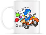 printfashion Motoros Nyuszi - Bögre - Fehér (2402439)
