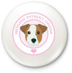 printfashion Büszke gazdi: Pitbull - Kitűző, hűtőmágnes - Fehér (3082385)