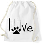 printfashion Macska szerelem - Sportzsák, Tornazsák - Fehér (2949569)