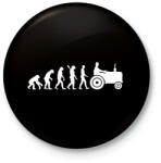 printfashion Traktor evolúció - Kitűző, hűtőmágnes - Fekete (3095940)