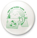 printfashion Zöld bolygó - Kitűző, hűtőmágnes - Fehér (14123050)