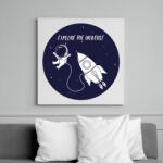 printfashion Explore the universe! - Vászonkép - Fehér (6634682)