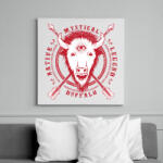 printfashion Misztikus bivaly - Vászonkép - Fehér (6620919)