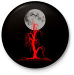 printfashion red tree and moon - Kitűző, hűtőmágnes - Fekete (3097651)