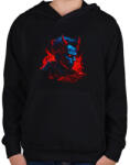 printfashion Devil design - Gyerek kapucnis pulóver - Fekete (12149588)