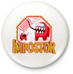 printfashion Impostor - Shhhhh! - Kitűző, hűtőmágnes - Fehér (4004538)