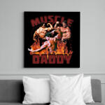 printfashion Muscle Daddy - Vászonkép - Fekete (14741649)