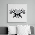 printfashion Skull Hammer - Vászonkép - Fehér (6623734)