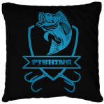 printfashion fishing - Párnahuzat, Díszpárnahuzat - Fekete (4068811)