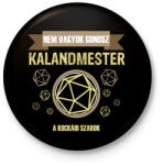 printfashion Nem vagyok gonosz kalandmester - Kitűző, hűtőmágnes - Fekete (3103193)