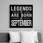 printfashion A legendák szeptemberben születnek - Vászonkép - Fekete (6643566)
