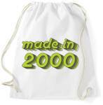 printfashion made-in-2000-green-grey - Sportzsák, Tornazsák - Fehér (488709)