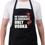 printfashion No Flowers No Chocolate Only Vodka - Kötény - Fekete (16358371)