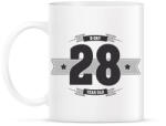 printfashion b-day-28-dark-lightgrey - Bögre - Fehér (790535)