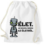 printfashion Élet- Robot - Sportzsák, Tornazsák - Fehér (13579691)
