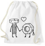 printfashion Csavar es anya páros - Sportzsák, Tornazsák - Fehér (6064036)