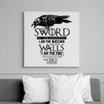 printfashion A Fal és az Éjjeli őrség - Vászonkép - Fehér (6622136)