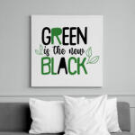 printfashion Green is the new Black - Vászonkép - Fehér (7325066)
