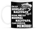 printfashion Horgász nagypapa - Bögre - Fekete (1940444)