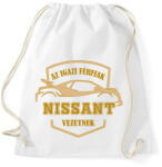 printfashion Nissan sofőr - Sportzsák, Tornazsák - Fehér (4996072)