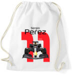 printfashion Sergio Perez 11 autóversenyző - fekete felirat - Sportzsák, Tornazsák - Fehér (16040282)
