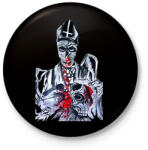 printfashion pap pentagrammal - Kitűző, hűtőmágnes - Fekete (5681337)