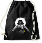 printfashion Majom az űrben - Sportzsák, Tornazsák - Fekete (107226)