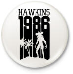 printfashion hawkins 1986 - Kitűző, hűtőmágnes - Fehér (13538639)