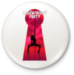 printfashion Legénybúcsú party - Kitűző, hűtőmágnes - Fehér (5174468)